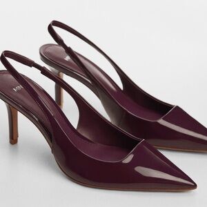 Mango burgandy heels